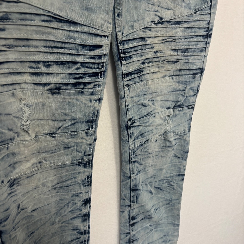 Vintage 90's Acid Wash Southpole Skinny Jeans Men's 36x30 - Picture 3 of 8
